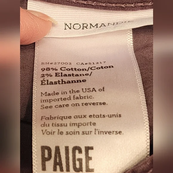 PAIGE Men's Normandie Slim Straight Leg Jean in Vintage Plum color size 36x33 - Picture 13 of 13